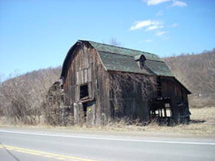 An old barn in Covington Township